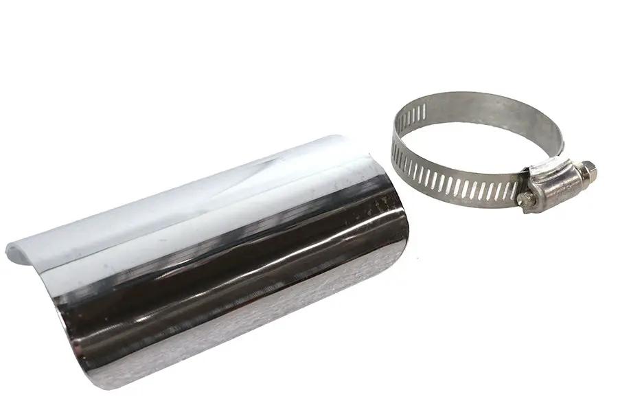 V-Twin 4 Inch Exhaust Heat Shield Chrome - Part Number 76252D by V-Twin