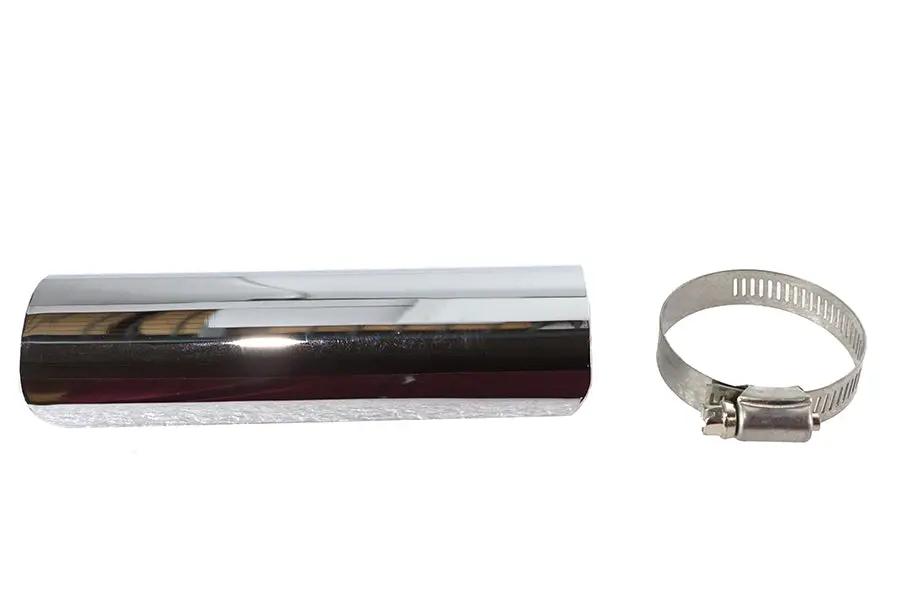 V-Twin 6 Inch Exhaust Heat Shield Chrome with Installation Clamps - Part 76252E by V-Twin
