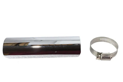 V-Twin 6 Inch Exhaust Heat Shield Chrome with Installation Clamps - Part 76252E by V-Twin