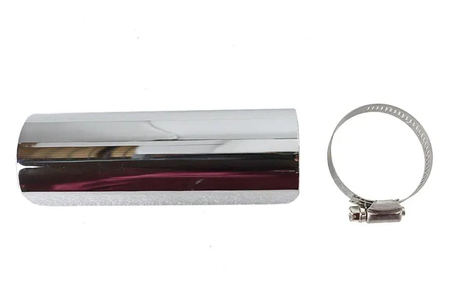 V-Twin 6 Inch Exhaust Heat Shield Chrome with Installation Clamps - Part 76252E by V-Twin