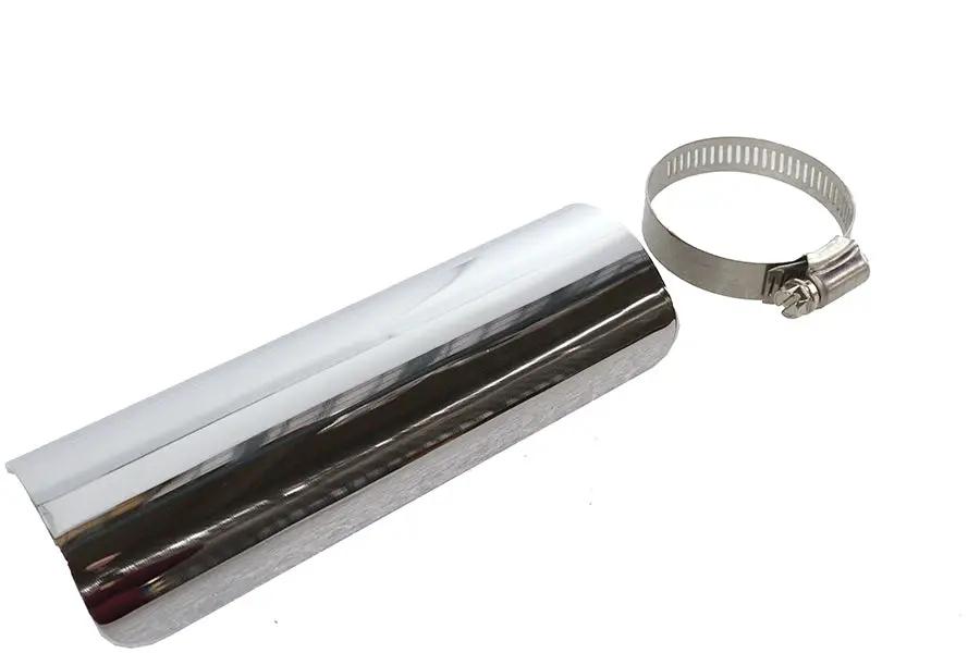 V-Twin 6 Inch Exhaust Heat Shield Chrome with Installation Clamps - Part 76252E by V-Twin
