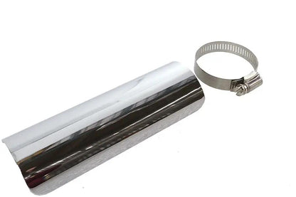 V-Twin 6 Inch Exhaust Heat Shield Chrome with Installation Clamps - Part 76252E by V-Twin