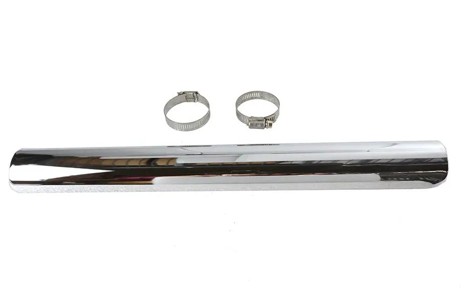 V-Twin 18 Inch Exhaust Heat Shield Chrome with Clamps - Part #75658A by V-Twin
