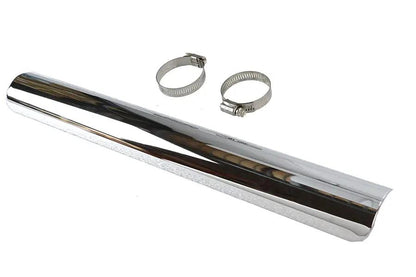 V-Twin 18 Inch Exhaust Heat Shield Chrome with Clamps - Part #75658A by V-Twin