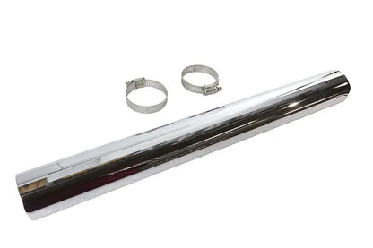 V-Twin 18 Inch Exhaust Heat Shield Chrome with Clamps - Part #75658A by V-Twin