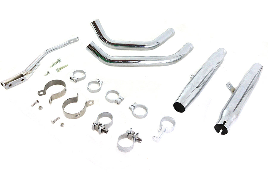 V-Twin Tapered Muffler Exhaust Kit Chrome for 1980-1984 Harley-Davidson XL
