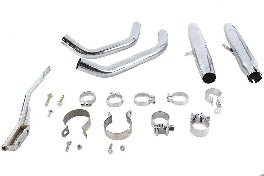 V-Twin Tapered Muffler Exhaust Kit Chrome for 1980-1984 Harley-Davidson XL