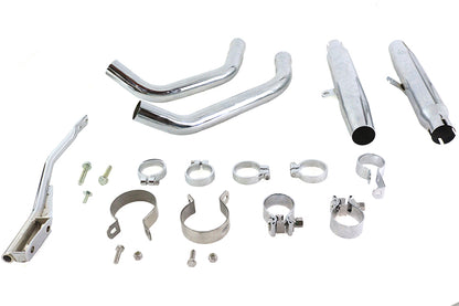 V-Twin Tapered Muffler Exhaust Kit Chrome for 1980-1984 Harley-Davidson XL