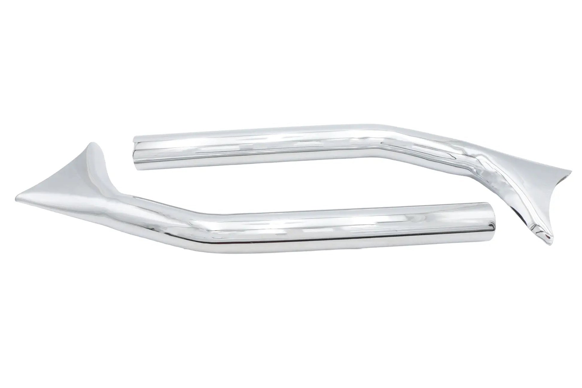 V-Twin Upsweep Fishtail Exhaust Set – 25 Inch with Clamps and End Mounts by V-Twin