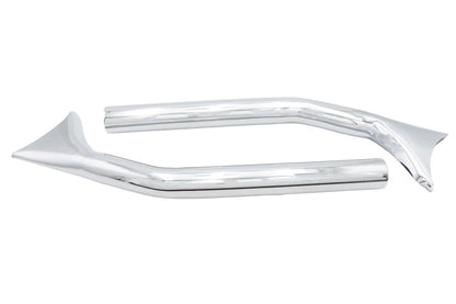V-Twin Upsweep Fishtail Exhaust Set – 25 Inch with Clamps and End Mounts by V-Twin