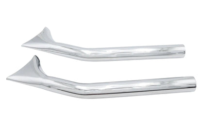 V-Twin Upsweep Fishtail Exhaust Set – 25 Inch with Clamps and End Mounts by V-Twin