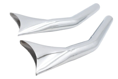 V-Twin Upsweep Fishtail Exhaust Set – 25 Inch with Clamps and End Mounts by V-Twin