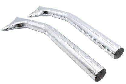 V-Twin Upsweep Fishtail Exhaust Set – 25 Inch with Clamps and End Mounts by V-Twin