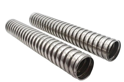 MCM 71199AS Stainless Steel Flexible Exhaust Cover for Harley Davidson FL Models by MCM