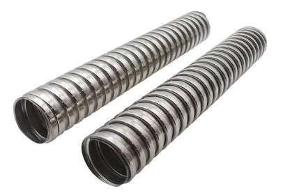 MCM 71199AS Stainless Steel Flexible Exhaust Cover for Harley Davidson FL Models by MCM