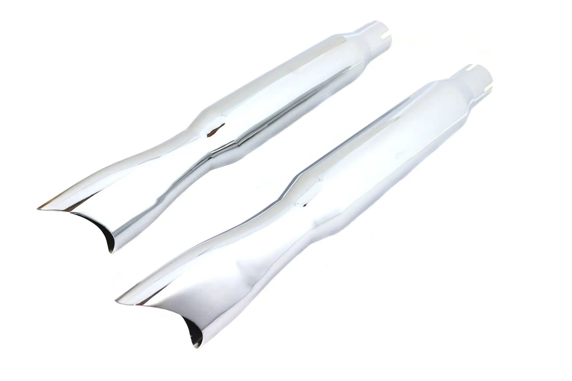 V-Twin Mini Fishtail Muffler Set Chrome for 1980 Harley Davidson FXST by V-Twin