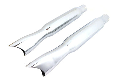 V-Twin Mini Fishtail Muffler Set Chrome for 1980 Harley Davidson FXST by V-Twin