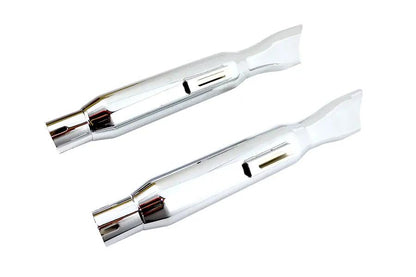V-Twin Mini Fishtail Muffler Set Chrome for 1980 Harley Davidson FXST by V-Twin
