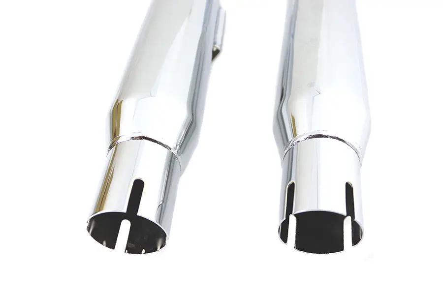 V-Twin Mini Fishtail Muffler Set Chrome for 1980 Harley Davidson FXST by V-Twin