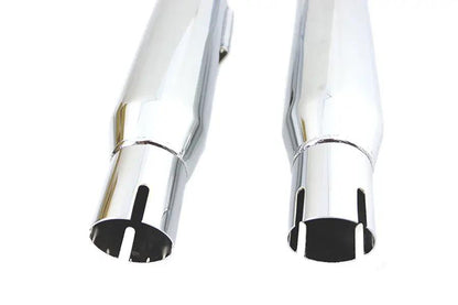 V-Twin Mini Fishtail Muffler Set Chrome for 1980 Harley Davidson FXST by V-Twin