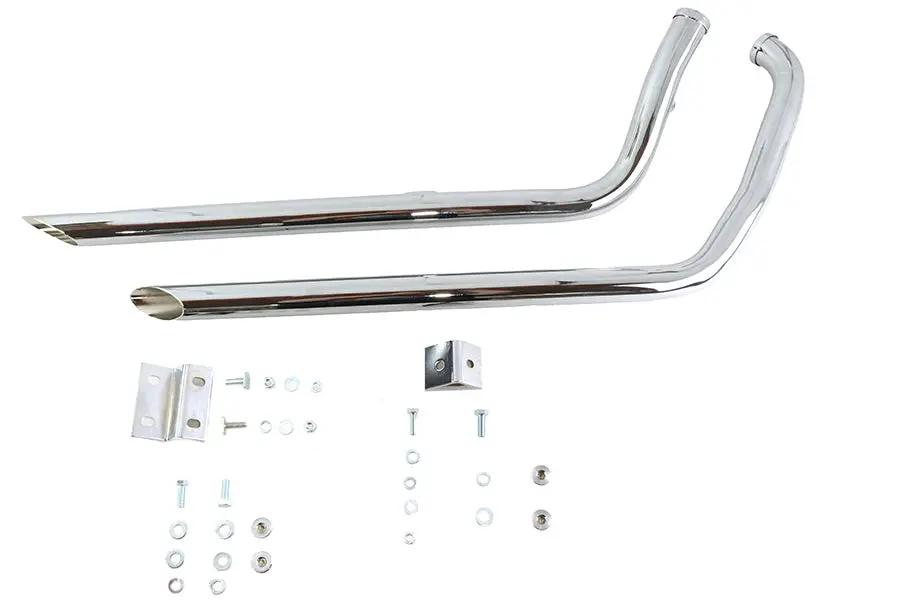 Paughco 731SD40TC 40-Inch Shotgun Exhaust Drag Pipe Set for Harley Davidson FXST by Paughco