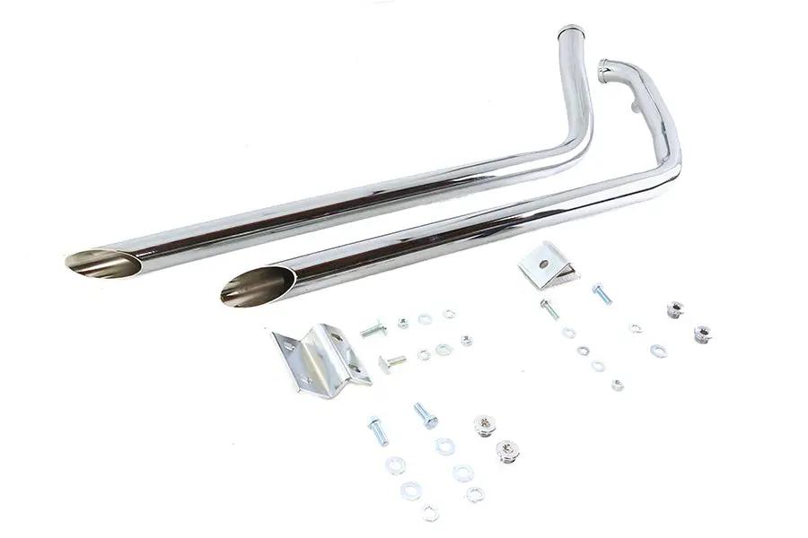 Paughco 731SD40TC 40-Inch Shotgun Exhaust Drag Pipe Set for Harley Davidson FXST by Paughco