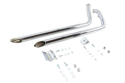 Paughco 731SD40TC 40-Inch Shotgun Exhaust Drag Pipe Set for Harley Davidson FXST by Paughco