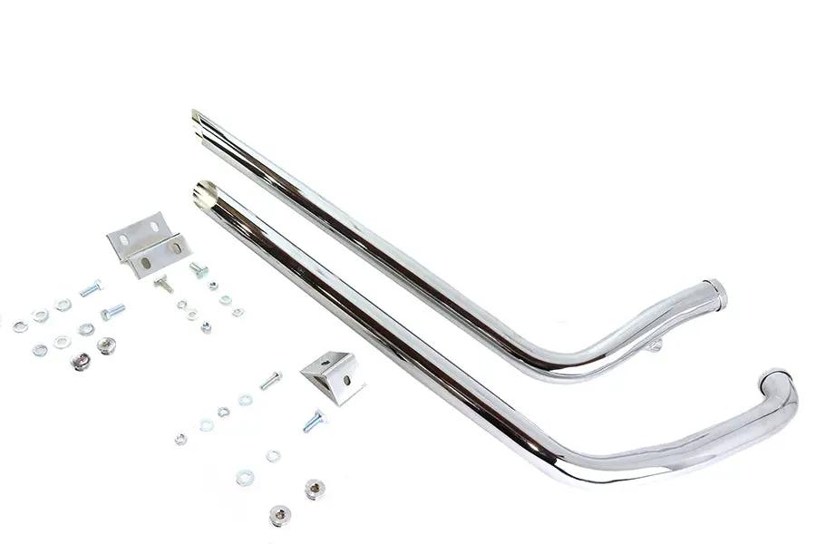 Paughco 731SD40TC 40-Inch Shotgun Exhaust Drag Pipe Set for Harley Davidson FXST by Paughco