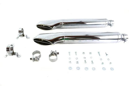 V-Twin 1968 Classic Muffler Kit for Harley Davidson FLT - DIY Side Draft Baffled Exhaust System by V-Twin