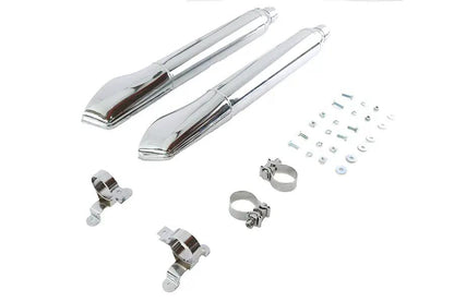 V-Twin 1968 Classic Muffler Kit for Harley Davidson FLT - DIY Side Draft Baffled Exhaust System by V-Twin
