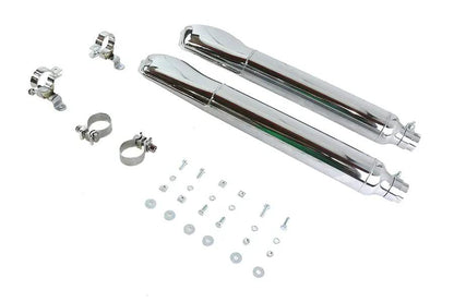 V-Twin 1968 Classic Muffler Kit for Harley Davidson FLT - DIY Side Draft Baffled Exhaust System by V-Twin
