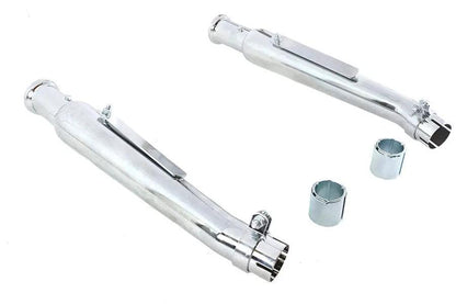 V-Twin Chrome 20 Inch Megaphone Upsweep Slip-On Muffler Set (Part 30-2168) by V-Twin