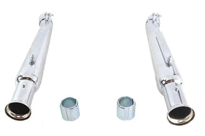 V-Twin Chrome 20 Inch Megaphone Upsweep Slip-On Muffler Set (Part 30-2168) by V-Twin