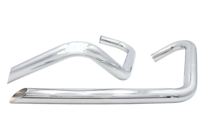 Ultima Right Side Exhaust Drag Pipe Set Chrome for 650 Triumph Models by Ultima