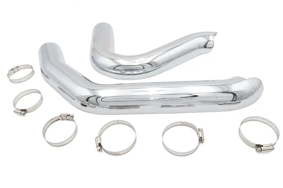 Ultima Big Growl Heat Shield Set Chrome for Softail FXST 1986-2017 by Ultima