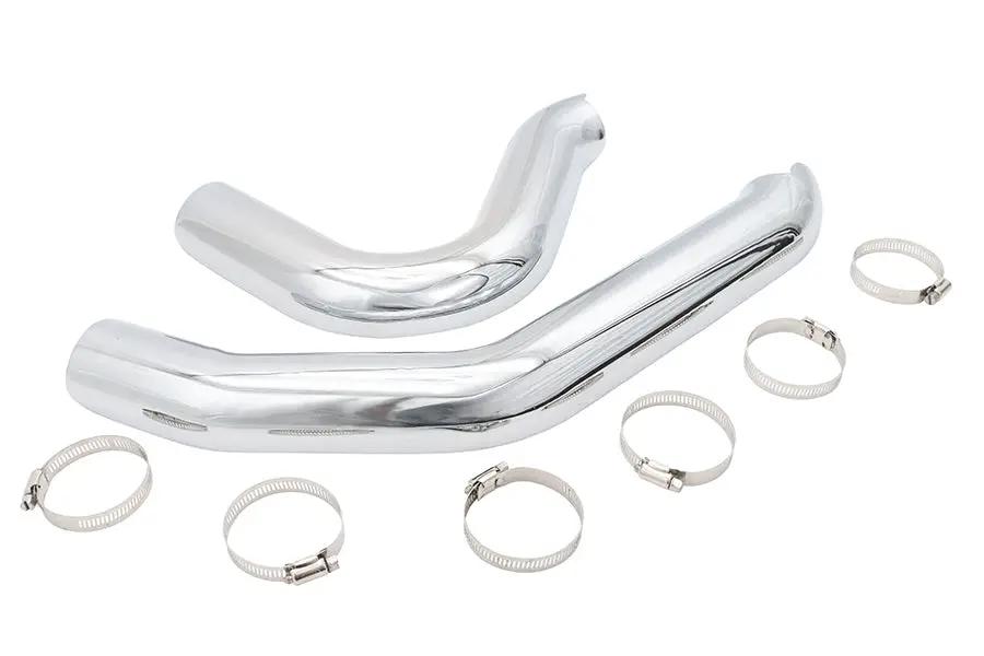 Ultima Big Growl Heat Shield Set Chrome for Softail FXST 1986-2017 by Ultima