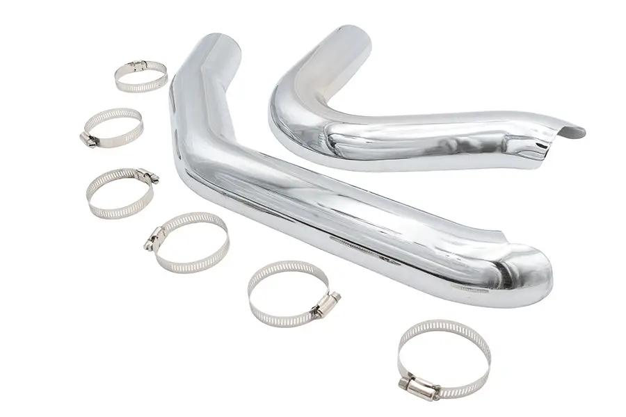 Ultima Big Growl Heat Shield Set Chrome for Softail FXST 1986-2017 by Ultima