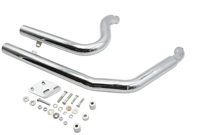 Ultima Big Growl Exhaust Long Gun Drag Pipe Set Chrome for Harley Davidson by Ultima