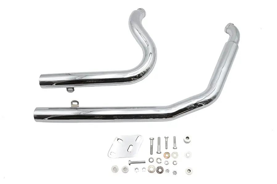 Ultima Big Growl Exhaust Drag Pipe Set Snub Nose Chrome for Harley Davidson by Ultima