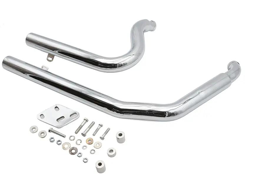 Ultima Big Growl Exhaust Drag Pipe Set Snub Nose Chrome for Harley Davidson by Ultima