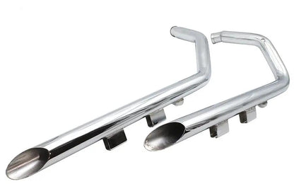 Ultima 2 Inch Drag Pipe Set with Slash Cut Ends for Harley Davidson XL - Part Number 60-218 by Ultima