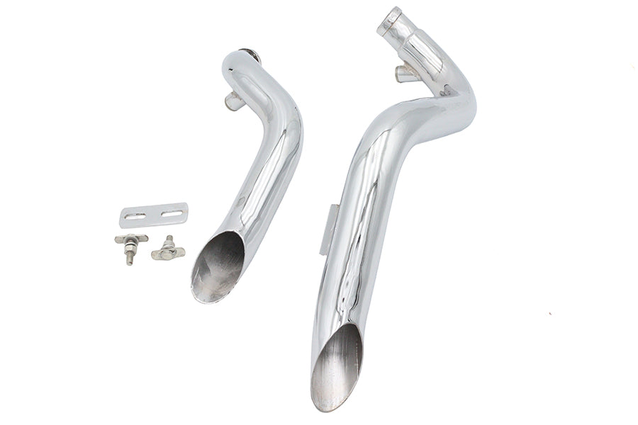 Ultima Big Growl Exhaust Drag Pipe Short Shots Chrome for Harley Davidson by Ultima