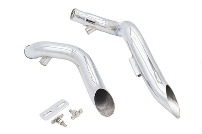 Ultima Big Growl Exhaust Drag Pipe Short Shots Chrome for Harley Davidson by Ultima