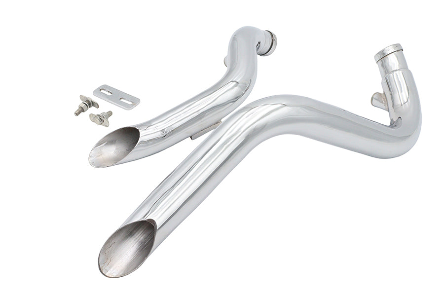 Ultima Big Growl Exhaust Drag Pipe Short Shots Chrome for Harley Davidson by Ultima