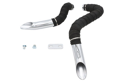 Ultima Big Growl Exhaust Drag Pipe Short Shots Chrome for Harley Davidson 2008 FXST & More by Ultima