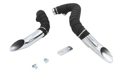 Ultima Big Growl Exhaust Drag Pipe Short Shots Chrome for Harley Davidson 2008 FXST & More by Ultima