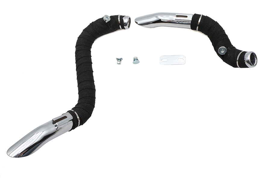Ultima Big Growl Exhaust Drag Pipe Short Shots Chrome for Harley Davidson 2008 FXST & More by Ultima