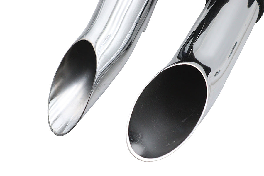 Ultima Big Growl Exhaust Drag Pipe Short Shots Chrome for Harley Davidson 2008 FXST & More by Ultima