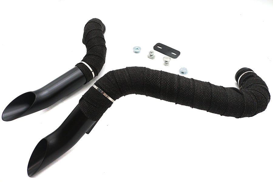 Ultima Big Growl Exhaust Drag Pipe Short Shots Black for Harley Davidson by Ultima