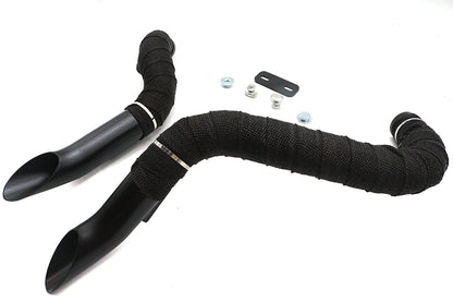 Ultima Big Growl Exhaust Drag Pipe Short Shots Black for Harley Davidson by Ultima